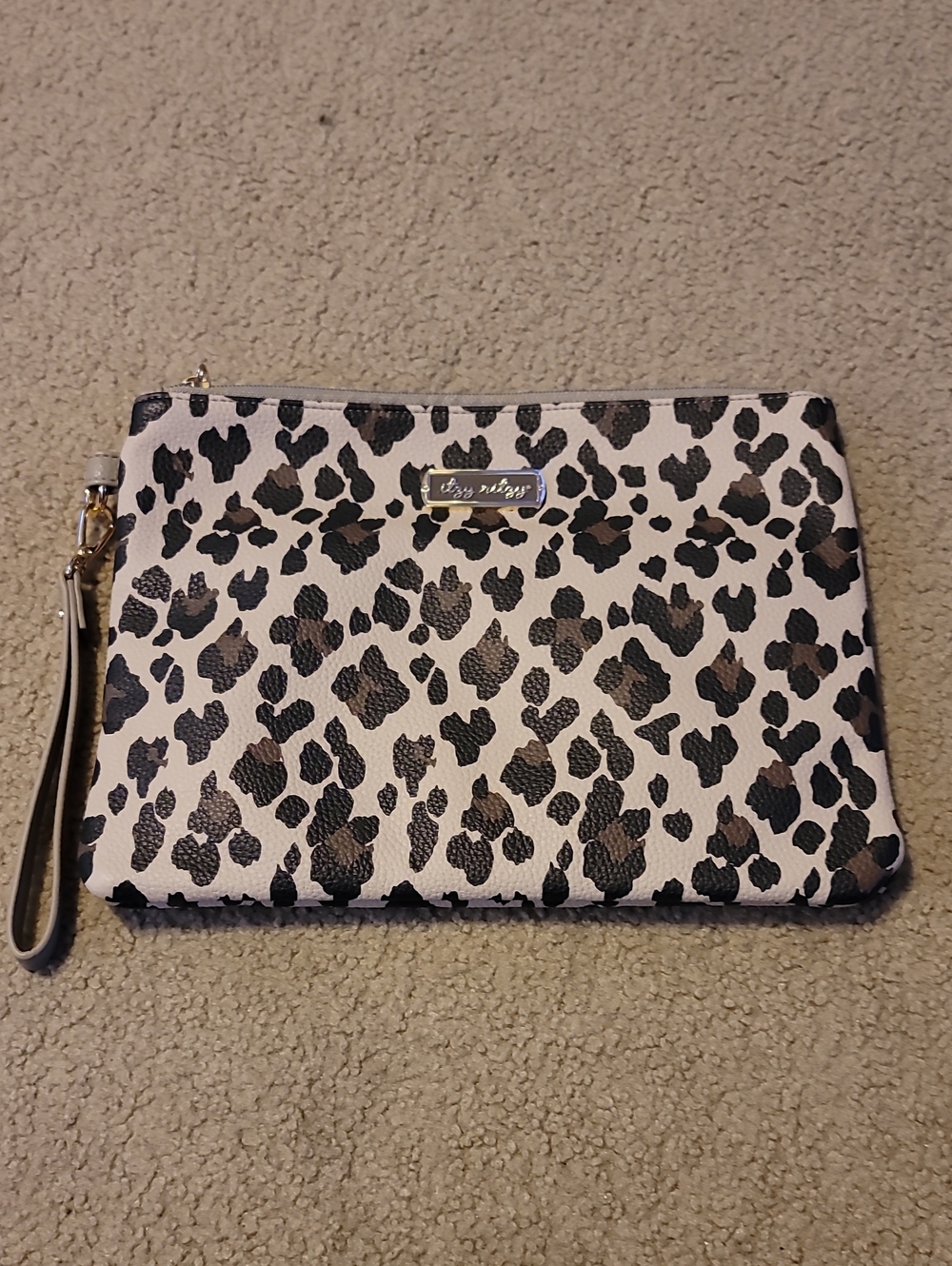Itzy Ritzy Leopard-Print Boss Changing Clutch